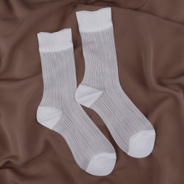 Напівпрозорі шкарпетки білі