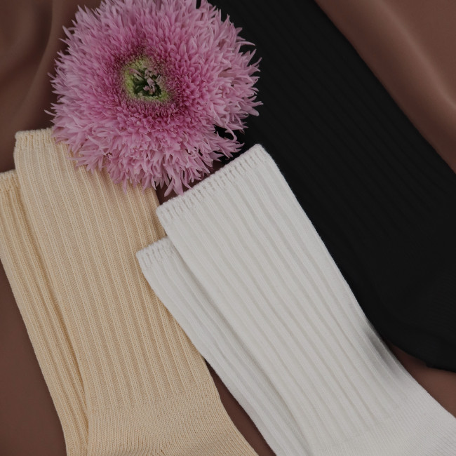 Утеплені бавовняні шкарпетки білі