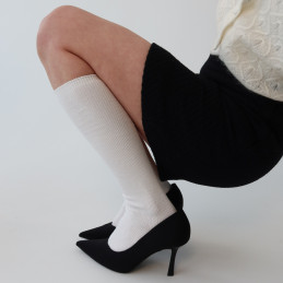 Вінтажні гольфи молочно-білі